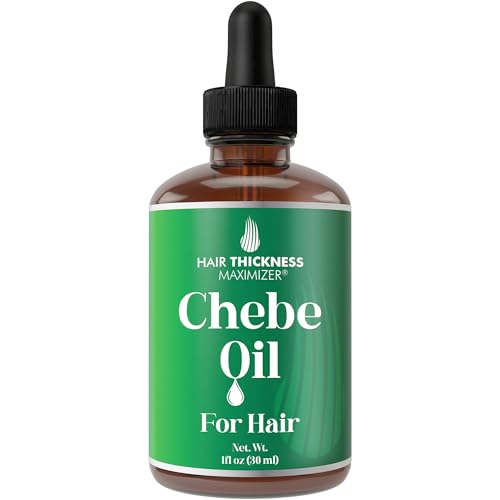 Hair Thickness Maximizer Chebe Oil - Strengthens, Nourishes, Moisturizes Hair - 1oz