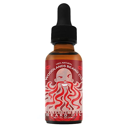 Woodlands Beard Co. Beard Oil - Softens & Hydrates, Natural Oils with Rose & Ylang Ylang - 1oz