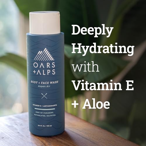 Oars + Alps Body Wash - Hydrating, Vitamin E & Antioxidants, Sulfate-Free, Aspen Air - 1 Pack