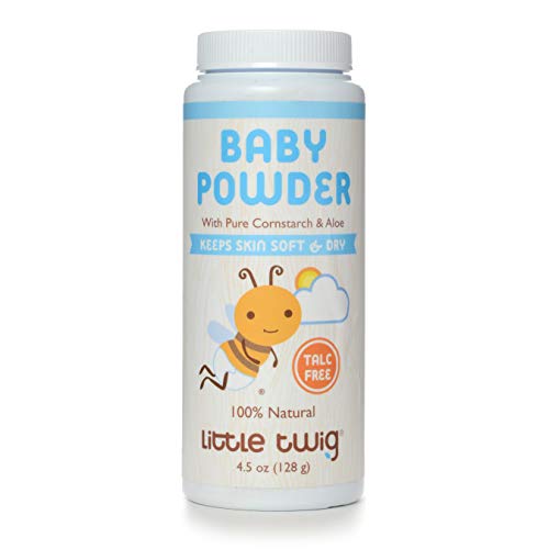 Little Twig Baby Powder - Talc-Free, Natural Aloe & Cornstarch, Gentle for Sensitive Skin - 4.5oz