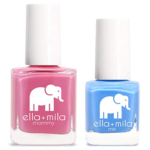 ella+mila Nail Polish Set - Vegan, 7-Free Formula, PETA Certified - Rosy Cheeks & My Pool Party