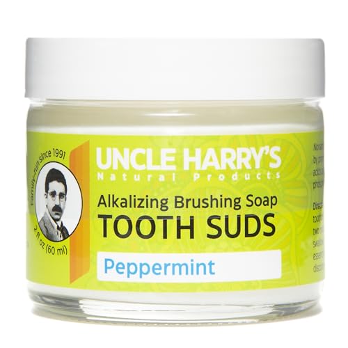 Uncle Harry’s Toothpaste - Remineralizes Enamel, Fluoride-Free, Alkaline pH - Peppermint, 2oz