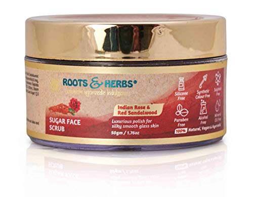 ROOTS AND HERBS Face Scrub - Nourishing, Collagen Boosting, Organic Ingredients - 4oz