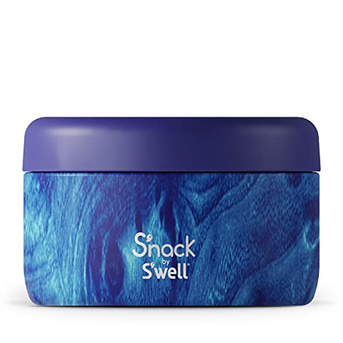 S'well S'nack Stainless Steel Food Container - Insulated, Leak-Free, BPA-Free - 10oz Azure Forest