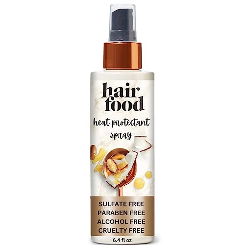 Hair Food Coconut & Argan Oil Heat Protectant Spray - Shields Up to 450°F, Paraben-Free - 6.4 Fl Oz