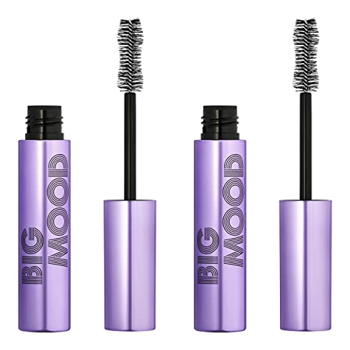 e.l.f. Big Mood Mascara - Bold Volume & Lift, Smudge-Proof, Jojoba Wax Infused - Black, 0.30 fl oz