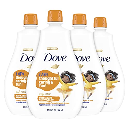 Dove Kids Bubble Bath - Nourishing Coconut Cookie, Hypoallergenic & Tear-Free - 20oz, 4 Count