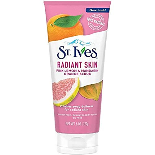 St. Ives Body Scrub - 100% Natural Exfoliants, Hypoallergenic, Paraben-Free - 6 oz (Pack of 2)