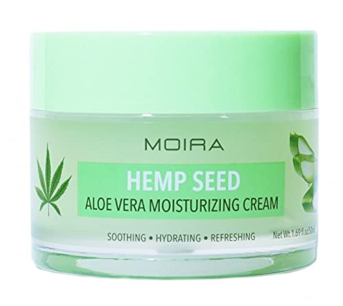 Moira Beauty Hemp Seed Aloe Vera Moisturizer - Hydrating, Vegan, Cruelty-Free - 4oz