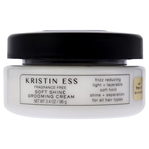 Kristin Ess Hair Styling Cream - Frizz Reducer, Shine & Definition, Vegan - 3.4 oz