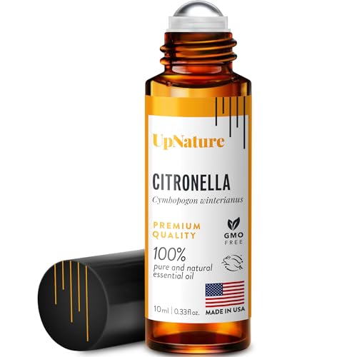 UpNature Citronella Oil Roll-On - Natural Skin Moisturizer, Uplifting Aroma - 10ml