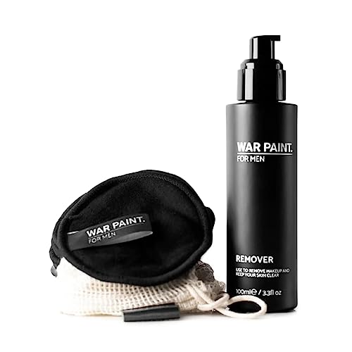 War Paint For Men Makeup Remover Kit - Gentle Cleansing, Vegan & Cruelty-Free - 100ml + 8 Pads