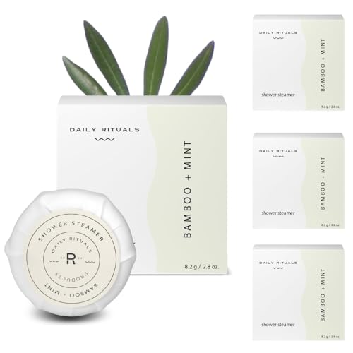 Daily Rituals Shower Steamer Gift Set - Natural Essential Oils, Luxurious Experience - Bamboo + Mint