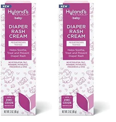 Hyland’s Baby Diaper Rash Cream - Soothes & Prevents Rash, Pediatrician Tested - 3oz (Pack of 2)