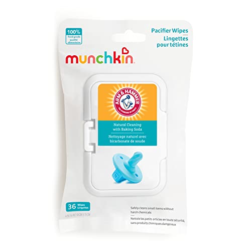 Munchkin Arm & Hammer Baby Wipes - Natural Cleaning for Pacifiers & Toys, 36 Count