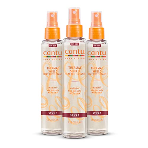 Cantu Thermal Shield Heat Protectant - Moisture Barrier, Smoother Styling, 5.1 fl oz (Pack of 3)