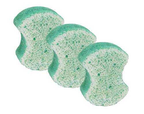 Spongeables Pedi Scrub Foot Exfoliating Sponge - Hydrating, Dual-Textured, Peppermint, 3 Count