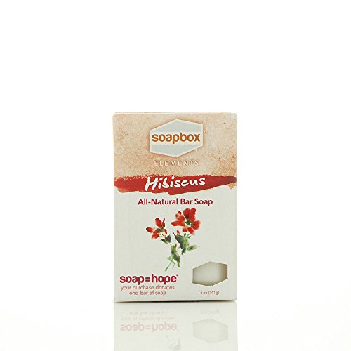 SoapBox Soaps All-Natural Bar Soap - Vegan & Cruelty-Free, Hibiscus Scent - 5oz, Donates 1 Bar