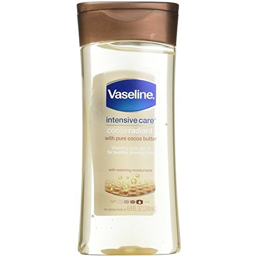 Vaseline Intensive Care Body Gel Oil - Moisturizes & Revitalizes Dry Skin, Cocoa Butter - 6.8oz