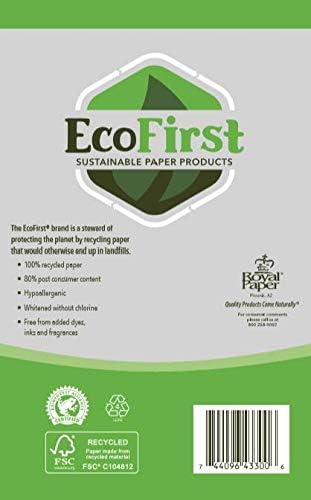 EcoFirst Paper Towels - 100% Recycled, Chlorine-Free, 2-Ply Strength, Half Sheets - 2 Rolls