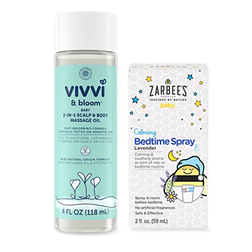 Zarbee's Baby Body Oil & Sleep Spray - Calms & Moisturizes, Pediatrician Approved - 6oz