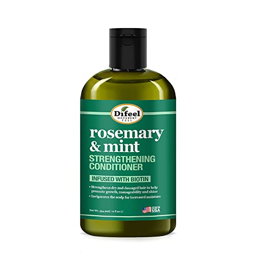 Difeel Rosemary & Mint Conditioner - Strengthens Hair with Biotin, Natural Rosemary Oil - 12 oz