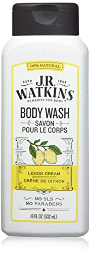 J.R. Watkins Lemon Cream Body Wash - Hydrating, Plant-Based Formula - 18oz