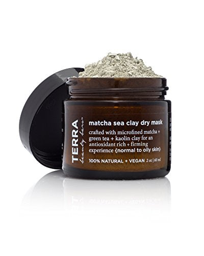 Terra Beauty Bars Face Mask - Detox, Brightening, Vegan, Waste-Free - Matcha Sea Clay Powder