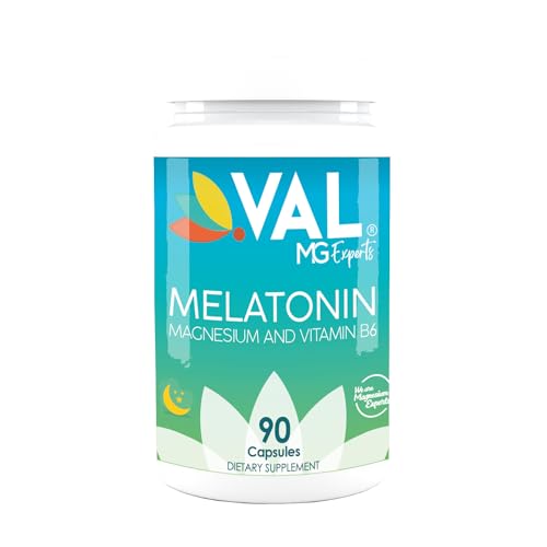 VAL Mg Experts Melatonin 3mg with B6 & Magnesium - Sleep Support, Antioxidant - 90 Capsules