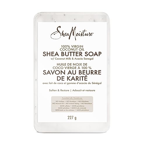 SheaMoisture Bar Soap - Moisturizing Coconut Oil Cleanser, Cruelty-Free - 8oz