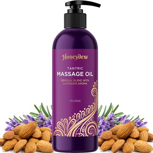 Lavender Massage Oil for Couples - Therapeutic Grade, Non-Greasy, Moisturizing - 8oz