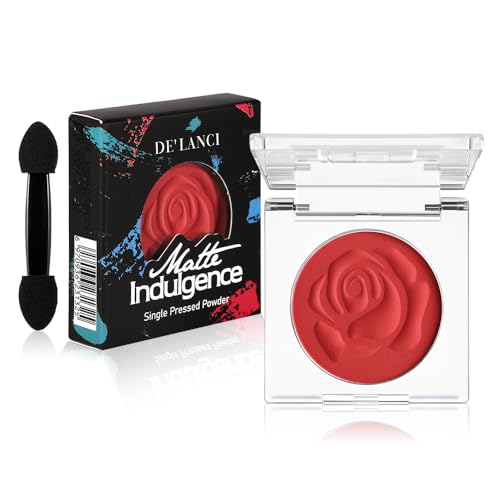 ecofavor True Red Matte Eyeshadow - Bold Pigment, Long-Lasting, Vegan - 5g Smoky Eye Shade