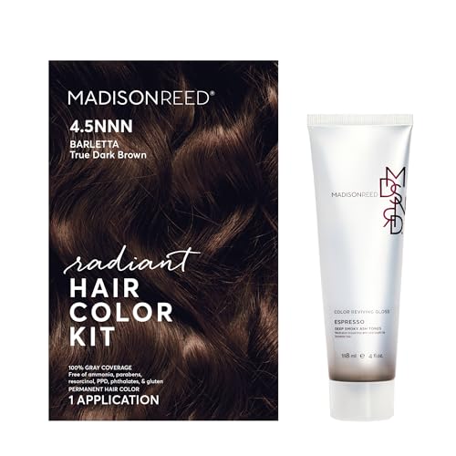 Madison Reed Hair Care Set - Radiant Color & Shine, Ammonia-Free, 4.5NNN & Gloss Espresso