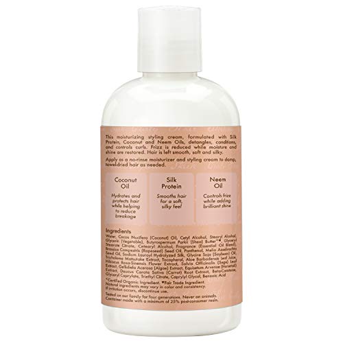 SheaMoisture Hair Styling Cream - Moisturizes & Defines Curls, Free of Sulfates & Silicones - 8oz