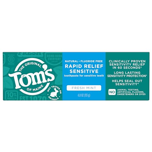 Tom's of Maine Toothpaste - Rapid Relief for Sensitivity, Naturally Derived Ingredients - 4 oz.