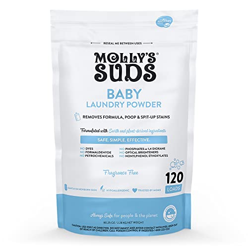 Molly's Suds Baby Laundry Detergent - Tough on Stains, Gentle for Newborns, Fragrance Free - 79oz