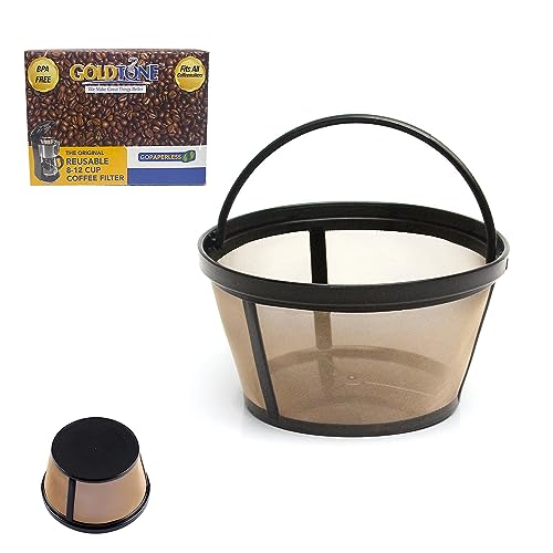 GOLDTONE Reusable Coffee Filter - Full Flavor, BPA-Free, Easy to Clean - Fits 8-12 Cup Machines