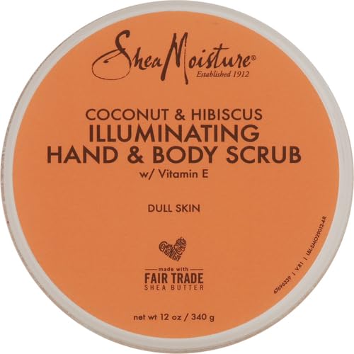 SheaMoisture Body Scrub - Exfoliates Dull Skin, Infused with Coconut Oil & Hibiscus - 12oz