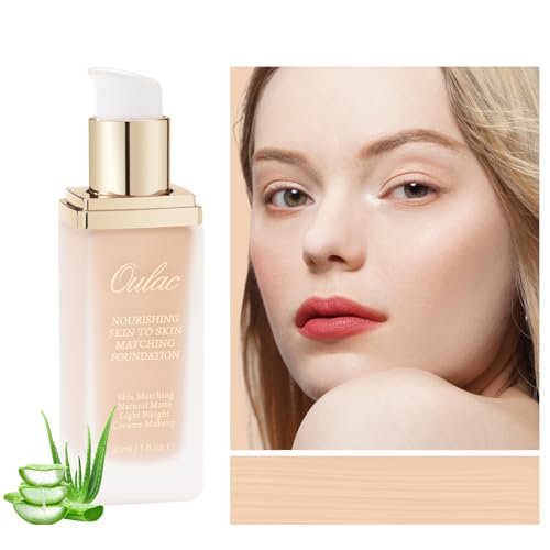 Oulac Foundation - Medium to High Coverage, Aloe & Vitamin E Infusion - 30ml, Shade Ivory 03