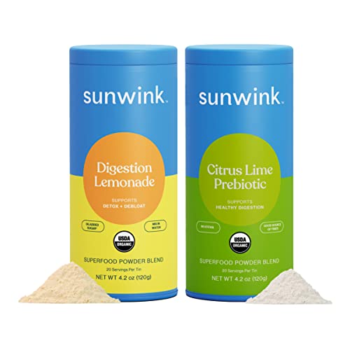 Sunwink Digestion Superfood Powder - Supports Gut Health, Organic Ingredients - 10oz