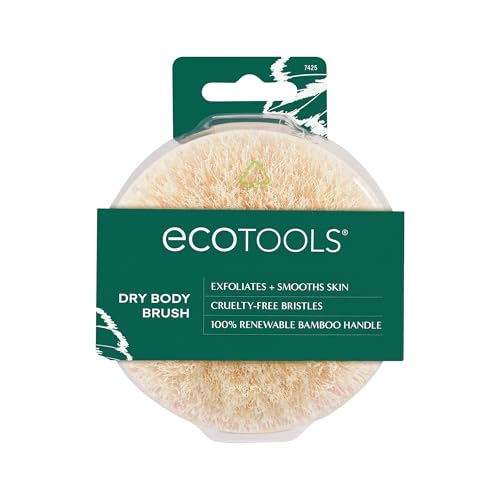 EcoTools Body Brush - Exfoliates Skin, Improves Circulation, Vegan Bamboo Handle - 1 Count