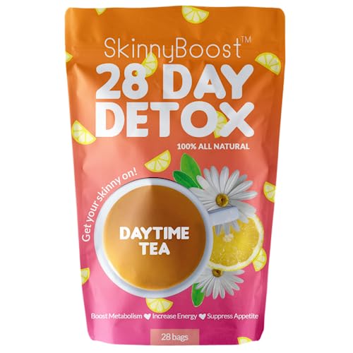 SkinnyBoost Detox & Cleanse Supplement - Boosts Metabolism, Appetite Control, Vegan - 28 Tea Bags