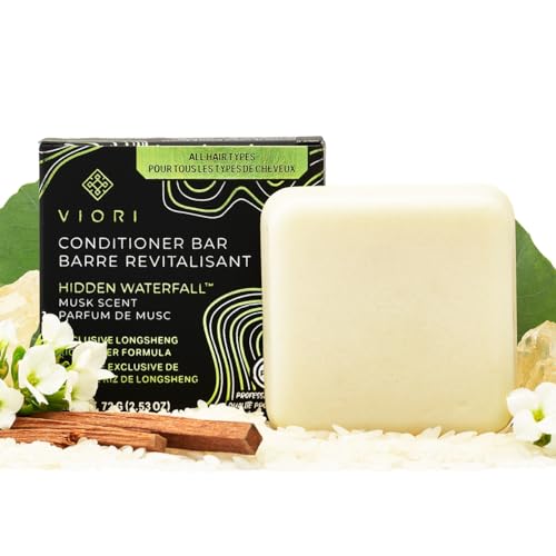 VIORI Hidden Waterfall Conditioner Bar - Revitalizing Rice Water, Nourishing Cocoa Butter - 3oz