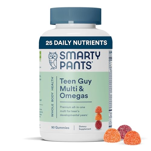 SmartyPants Teen Guy Multivitamin Gummies - 25 Nutrients, Gluten Free, 90 Count