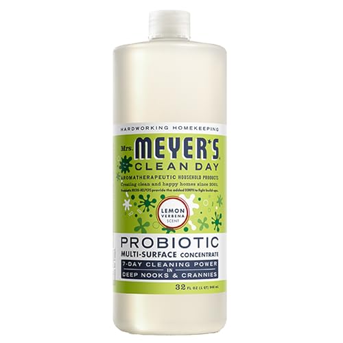 Mrs. Meyer's Probiotic Multi-Surface Cleaner - 7-Day Power, Plant-Derived, Lemon Verbena - 32 Fl Oz