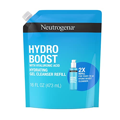 Neutrogena Hydro Boost Facial Cleansing Gel - Hydrates Skin, Hypoallergenic - 16 fl. oz Refill Pouch