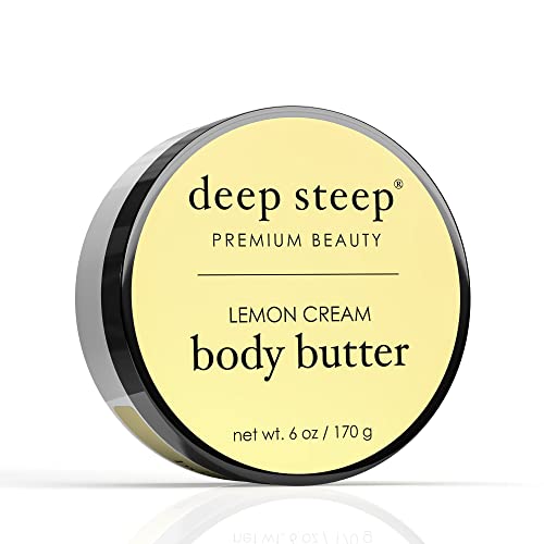 Deep Steep Body Butter - Hydrating & Soothing with Aloe Vera, 6oz Lemon Cream