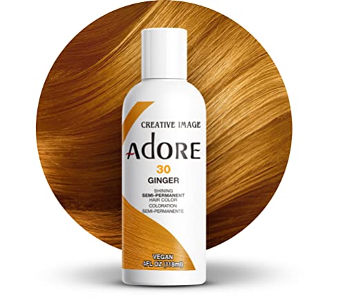 Adore Semi Permanent Hair Color - Vibrant, Vegan, Cruelty-Free - 4 Fl Oz - 030 Ginger