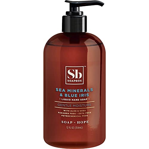 Soapbox Liquid Hand Soap - Hydrating Shea Butter & Aloe, Vegan, 12oz Pump Bottle