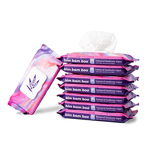 Bim Bam Boo Adult Wet Wipes - Hypoallergenic, Plant-Based, Extra-Large, 366 Total Wipes